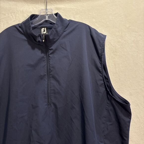 FootJoy Pullover Vest Men's Extra Large Navy Blue Golf Windbreaker Sleeveless XL - Picture 3 of 14
